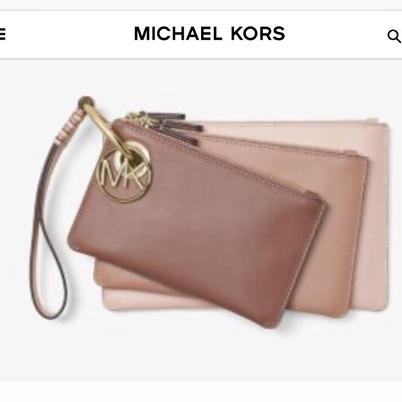 Michael Kors Tricolor pouches in leather